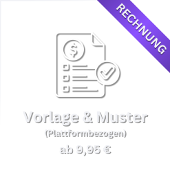 Plattformbezogene Abrechnungsvorlage & Proforma-Muster