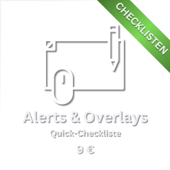 Alerts & Overlays Quick-Checkliste